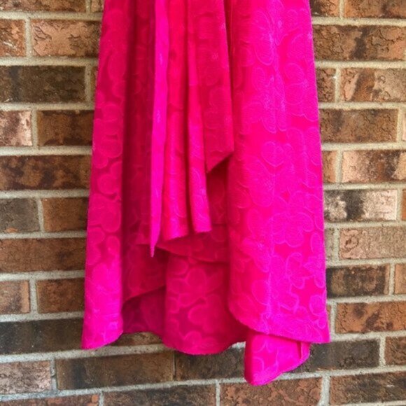 DKNY Sleeveless Double-V Faux Wrap Belted Evening Cocktail Dress S 6 fuchsia - Picture 16 of 16